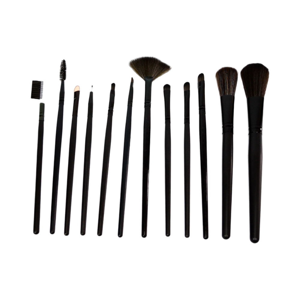 SET DE BROCHAS Y PINCELES POR 12 PIEZAS CON ESTUCHE PARA MAQUILLAJE