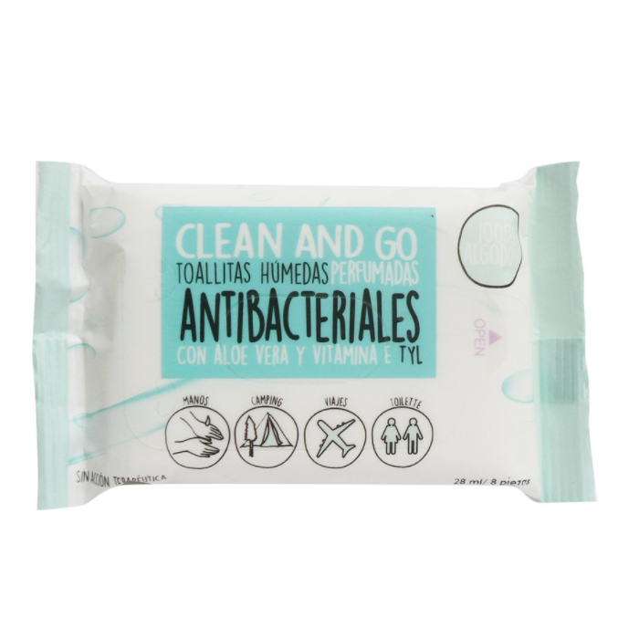 TOALLITAS HUMEDAS ANTIBACTERIALES PERFUMADAS