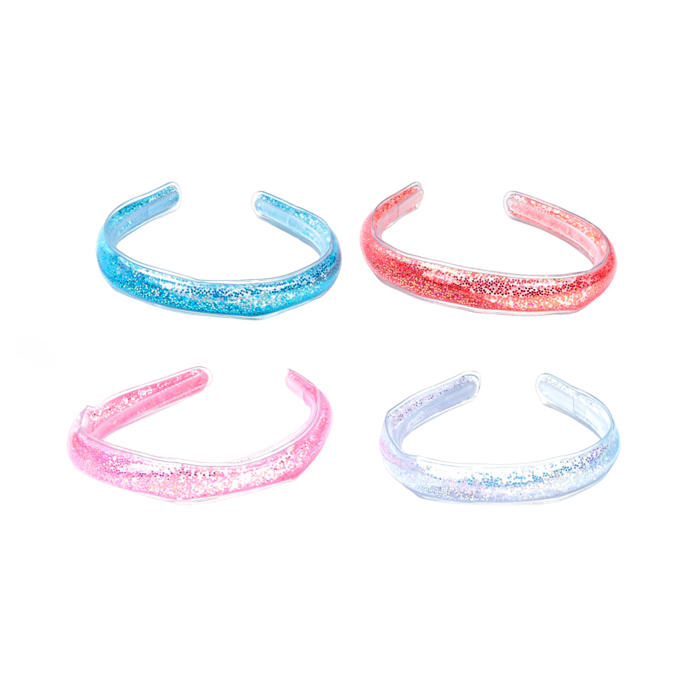 VINCHA C/ GLITTER RIGIDA DE PVC