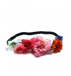 VINCHA ELASTICA CON FLORES