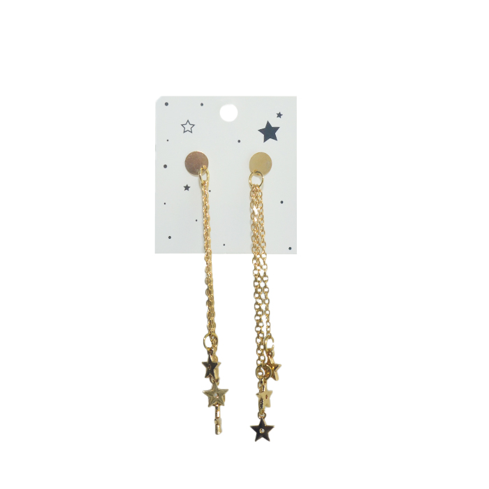 AROS COLGANTES DORADOS CON ESTRELLAS