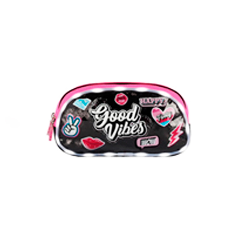 CARTUCHERA CON LED GOOD VIBES
