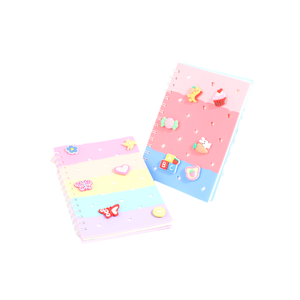 CUADERNOS CON PIN PARA DECORAR