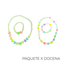 SET COLLAR + PULSERA CON DIJES  X12