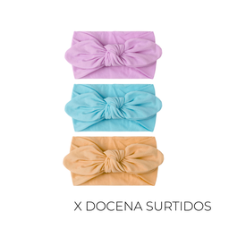 VINCHA MODAL CON NUDO FRONTAL LISA X12