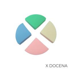 ESPONJA DE MAQUILLAJE X4 COLORES X12