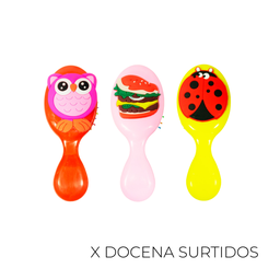 CEPILLO MULTICOLOR CON APLIQUE X12