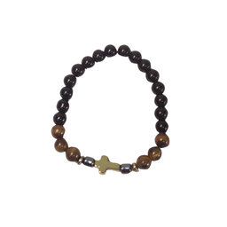 PULSERA HOMBRE CON DIJE CRUZ