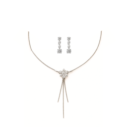 SET COLLAR + AROS STRASS COLGANTE