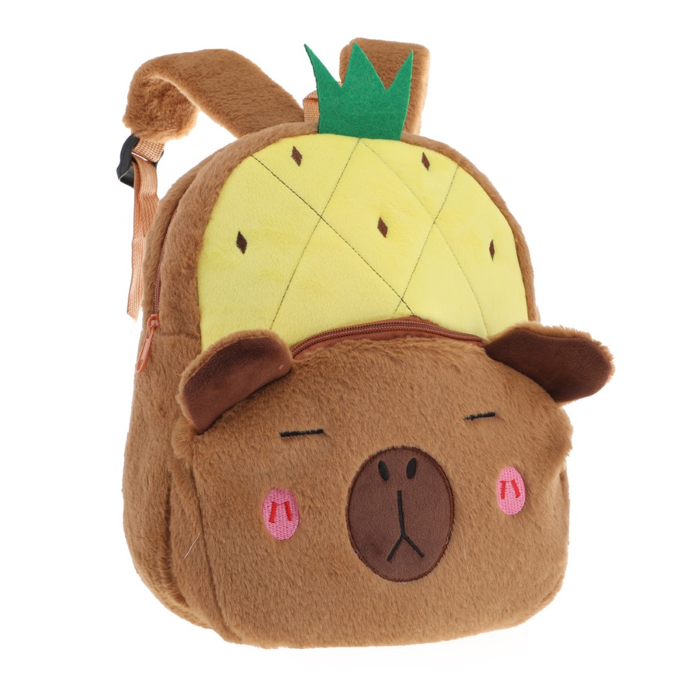 MOCHILA 11" DE PELUCHE CAPIBARA