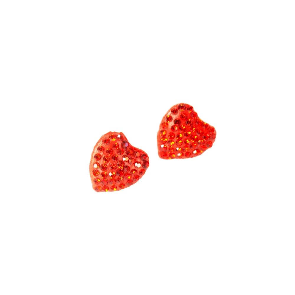 AROS CON STRASS ROJO XPAR