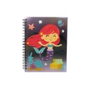 CUADERNO ESPIRAL HOLOGRAFICO DE SIRENA
