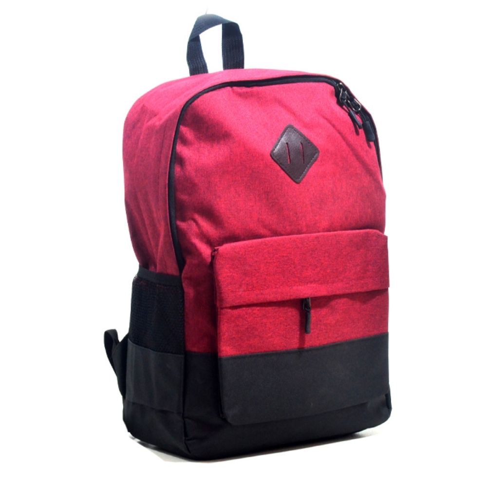 MOCHILA CON BOLSILLO FRONTAL BICOLOR TELA 17"