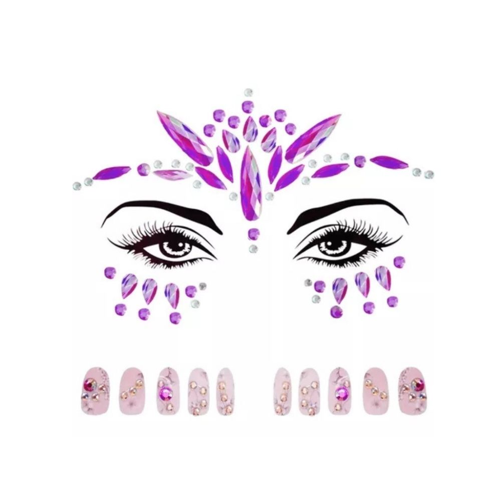 STRASS DE COLORES PARA EL ROSTRO
