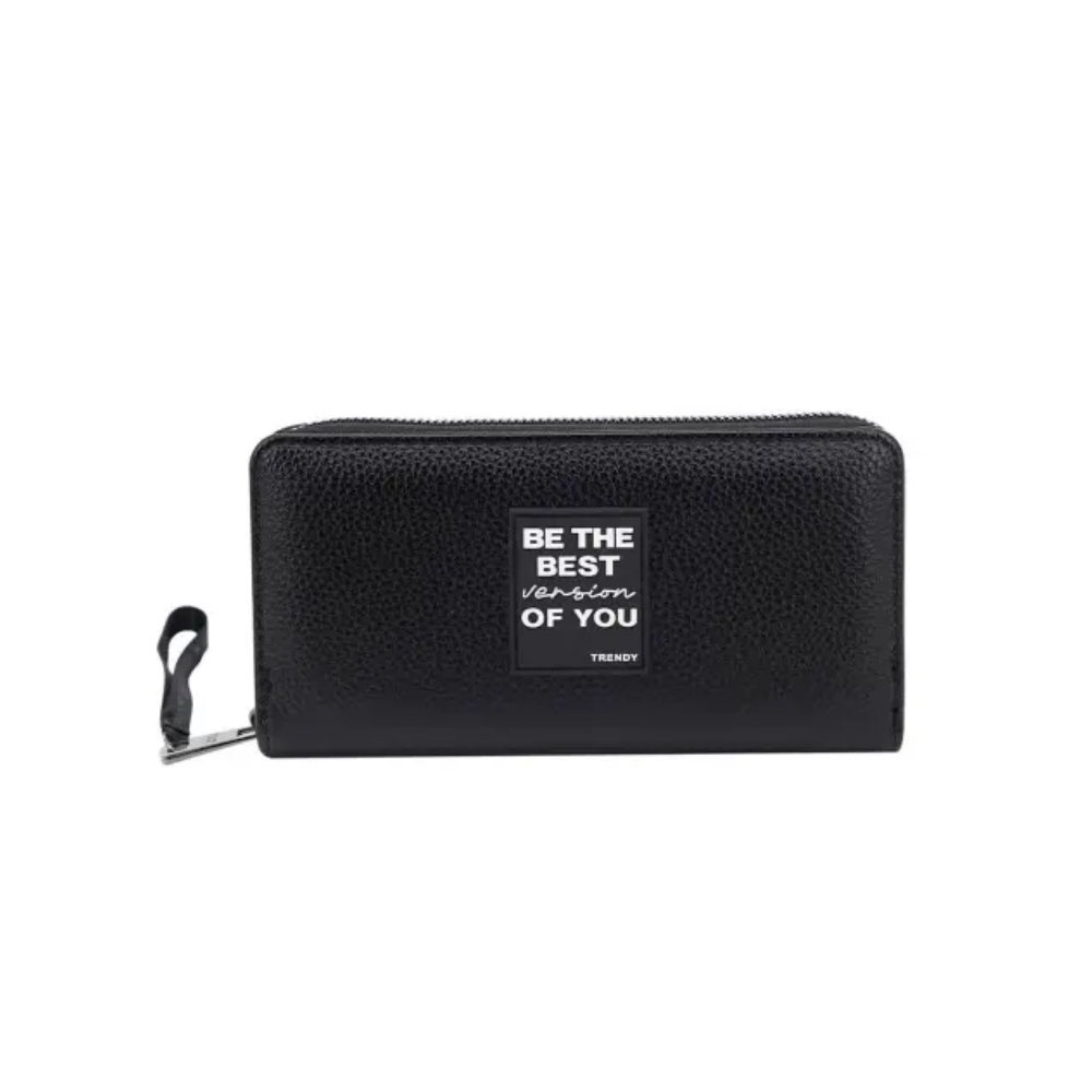 BILLETERA FICHERO APLIQUE SIMIL CUERO TRENDY