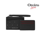 BILLETERA TARJETERO CON TACHAS SIMIL CUERO OREIRO LOVE