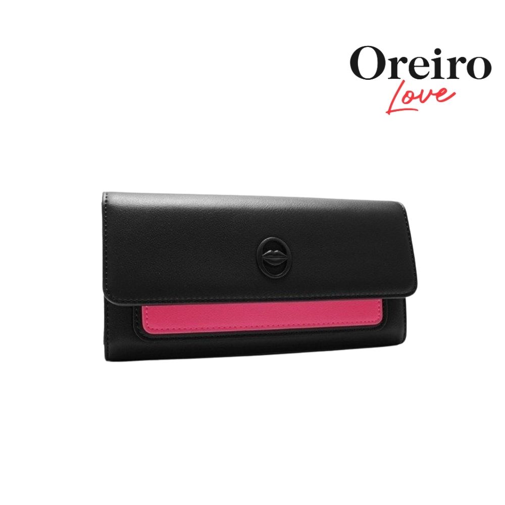 BILLETERA CON SOLAPA SIMIL CUERO OREIRO LOVE