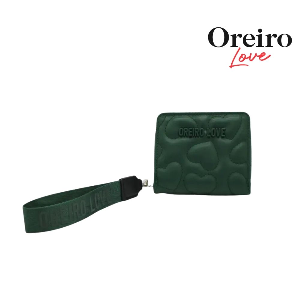 BILLETERA POCKET ACOLCHADA LLAVERO CHARM SIMIL CUERO OREIRO LOVE