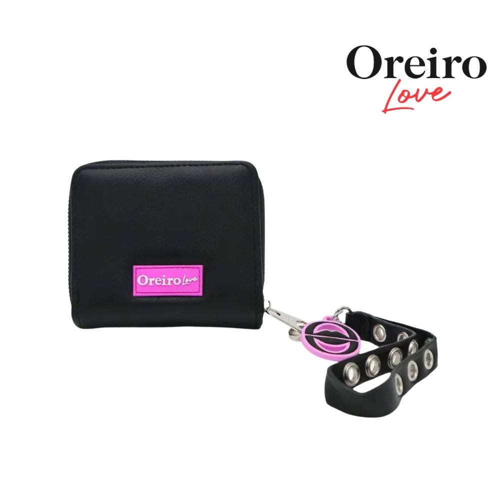 BILLETERA POCKET LLAVERO CHARM SIMIL CUERO OREIRO LOVE