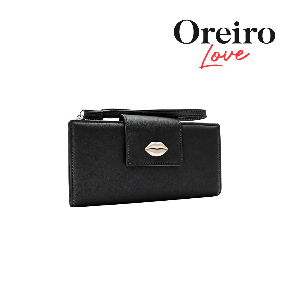 BILLETERA CON APLIQUE SIMIL CUERO OREIRO LOVE
