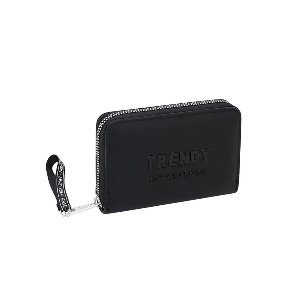 BILLETERA APLIQUE FRONTAL SIMIL CUERO TRENDY