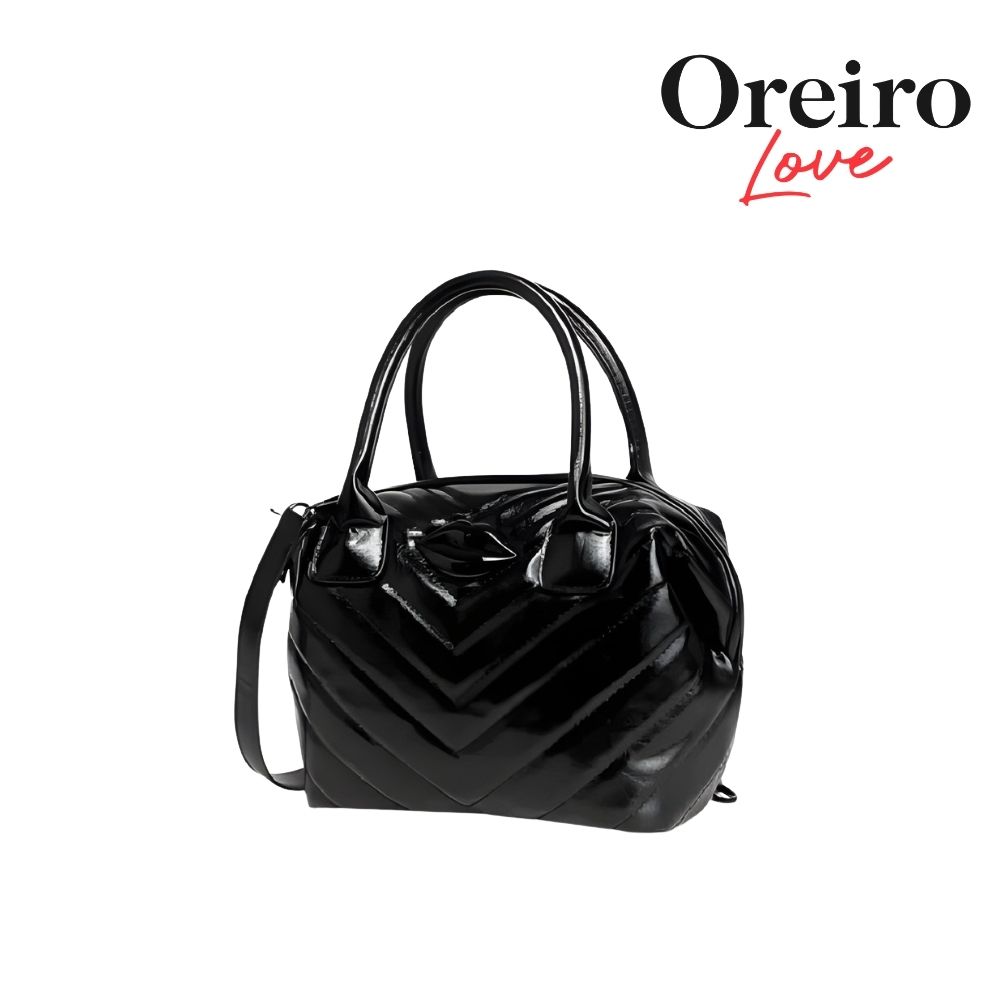 CARTERA MATELASSE TOTAL BLACK RELIEVE OREIRO LOVE