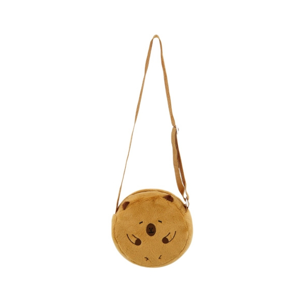 CARTERA BANDOLERA CAPIBARA PELUCHE DE TELA
