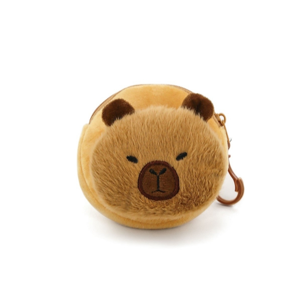 MONEDERO CON APLIQUE PELUCHE CAPIBARA