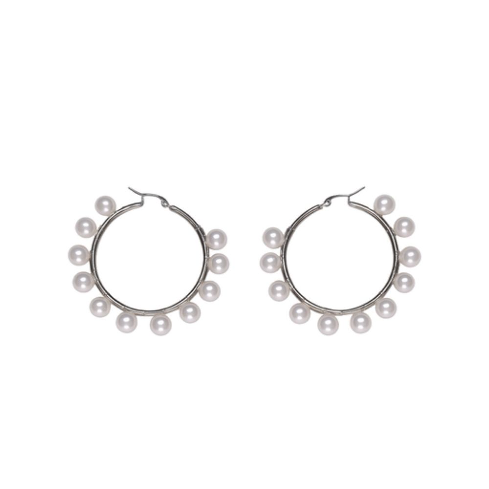 AROS ARGOLLA PERLAS BLANCAS 40MM XPAR