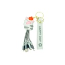 LLAVERO CHARM 3 EN 1 USB CARGADOR