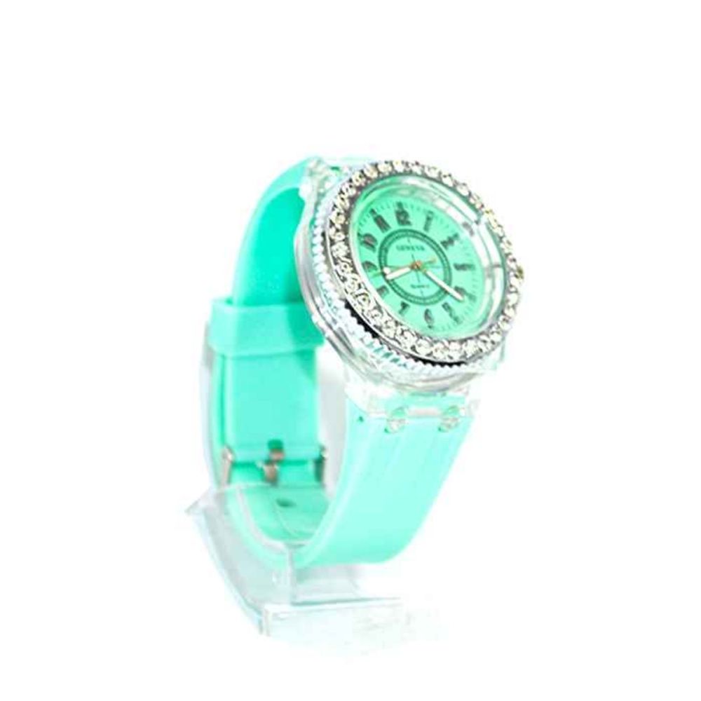 RELOJ CARCASA STRASS Y MALLA DE GOMA