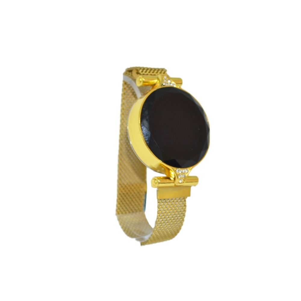 RELOJ ESPEJADO MALLA METALICA