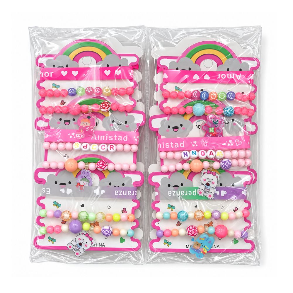 SET DE PULSERA INFANTIL CON DIJE X3