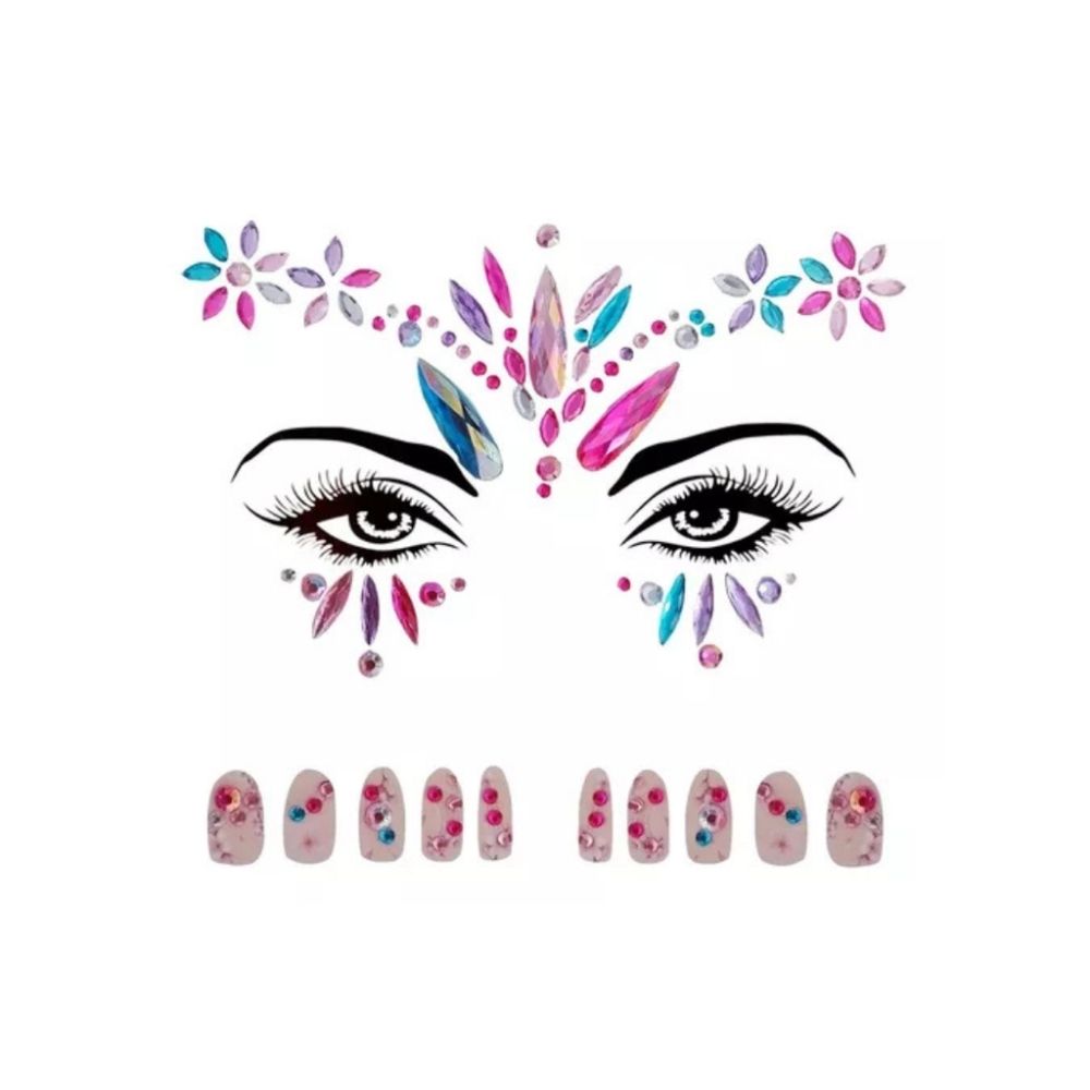 STRASS DE COLORES PARA EL ROSTRO