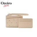 BILLETERA TARJETERO CON TACHAS SIMIL CUERO OREIRO LOVE