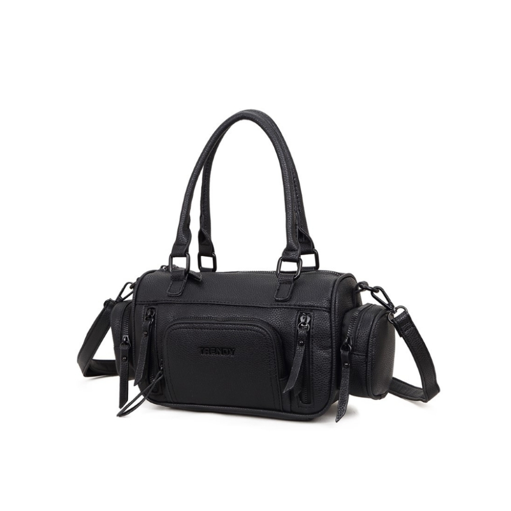 CARTERA CON BOLSILLO FRONTAL SIMIL CUERO TRENDY