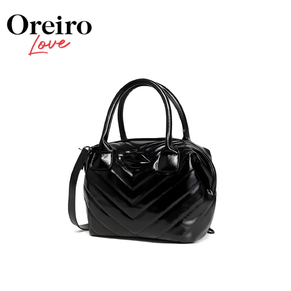 CARTERA MATELASSE TOTAL BLACK RELIEVE OREIRO LOVE