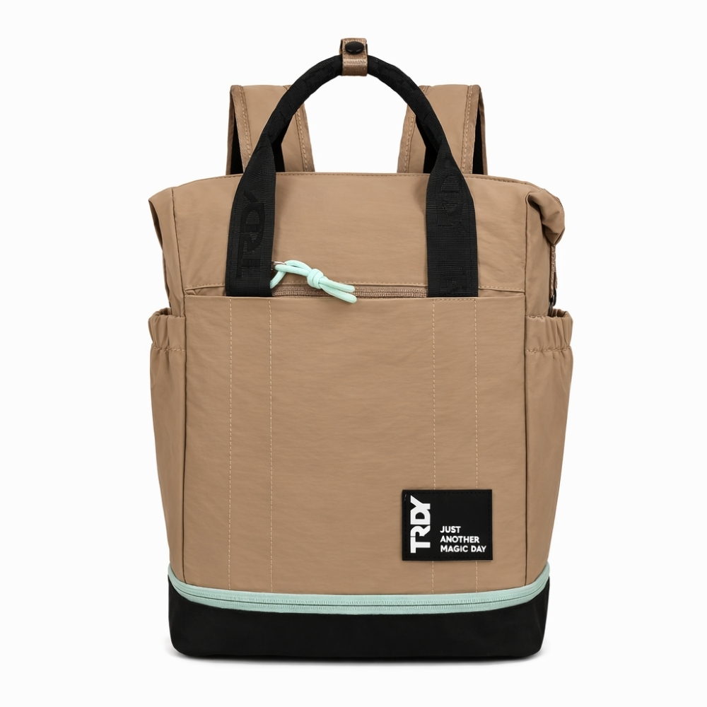 MOCHILA URBANA CON CIERRES LONA 16" TRENDY