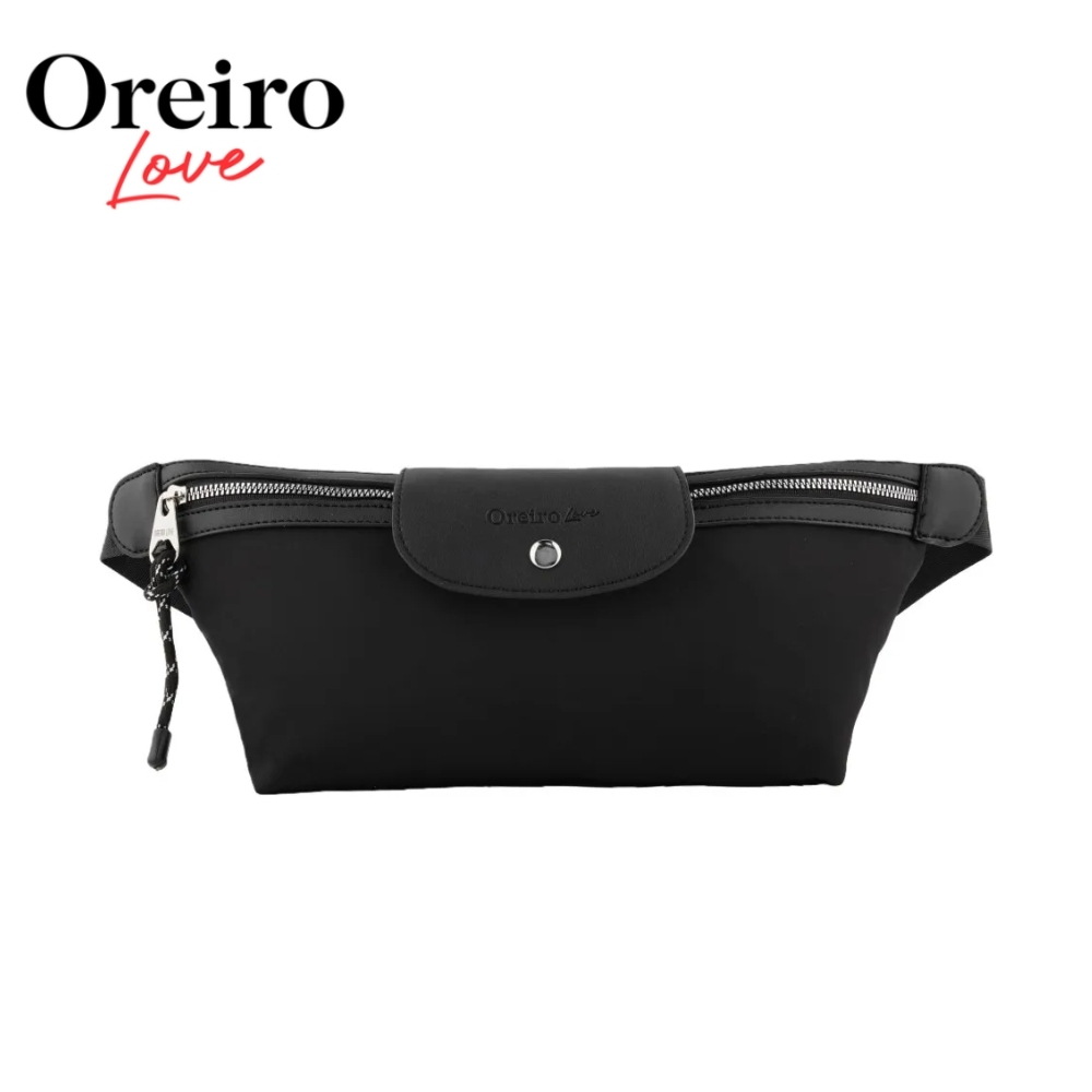 RIÑONERA BICOLOR CON CIERRE SIMIL CUERO OREIRO LOVE
