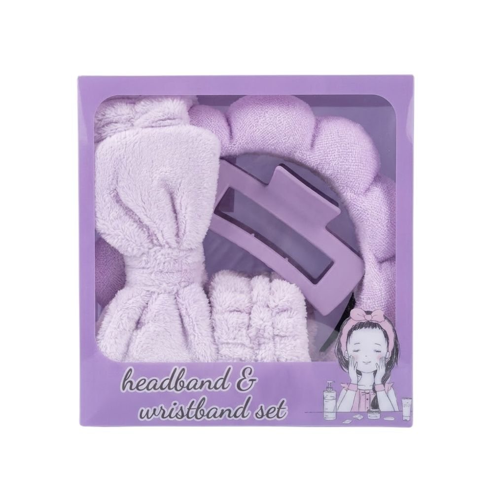 SET VINCHA Y MUÑEQUERA SKINCARE