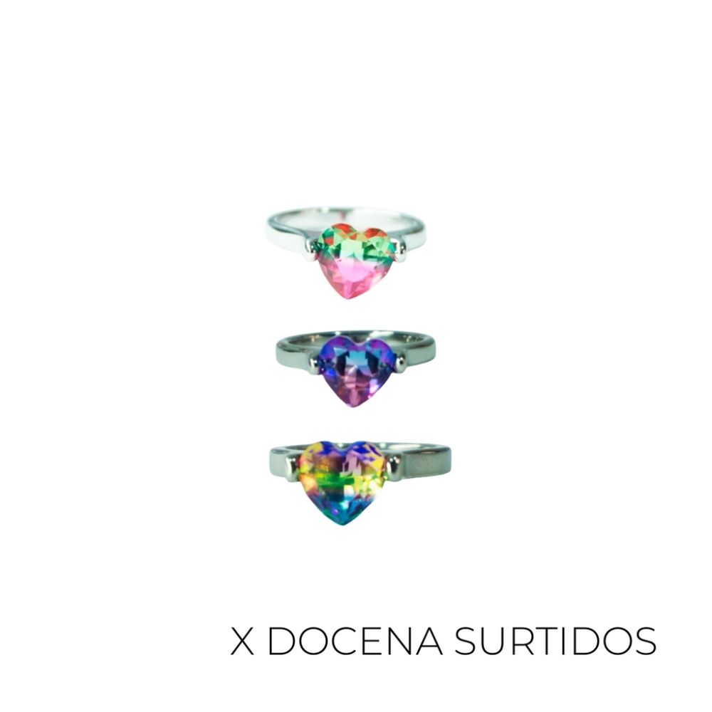 ANILLO ACERO QUIRURGICO CORAZON (X12 UNIDADES)