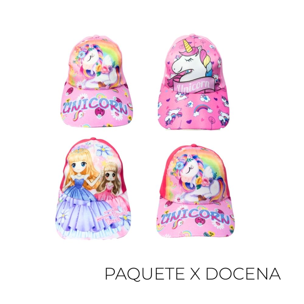 GORRA ESTAMPADAS DE NENA (X12 UNIDADES)