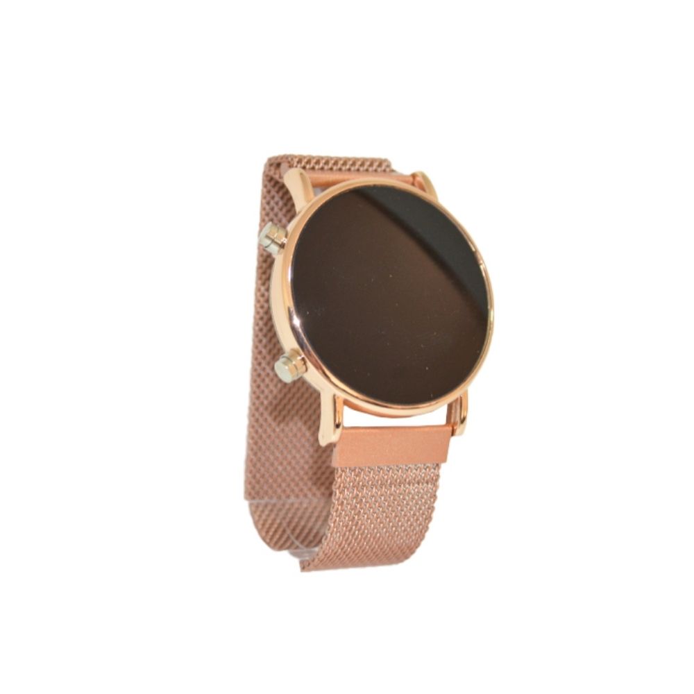 RELOJ ESPEJADO CON MALLA METALICA (X12 UNIDADES)