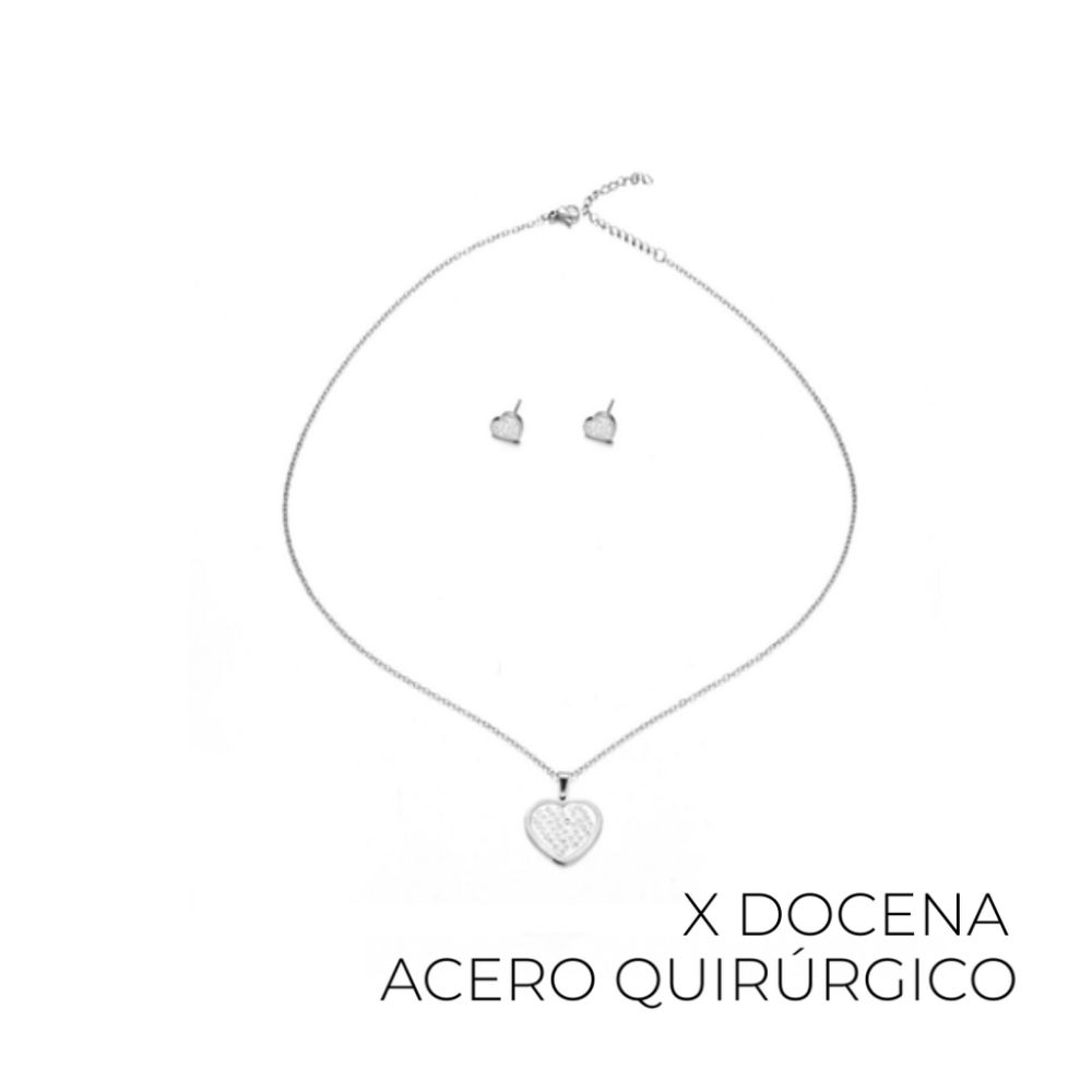 SET COLLAR + AROS ACERO QUIRURGICO (SET X12)