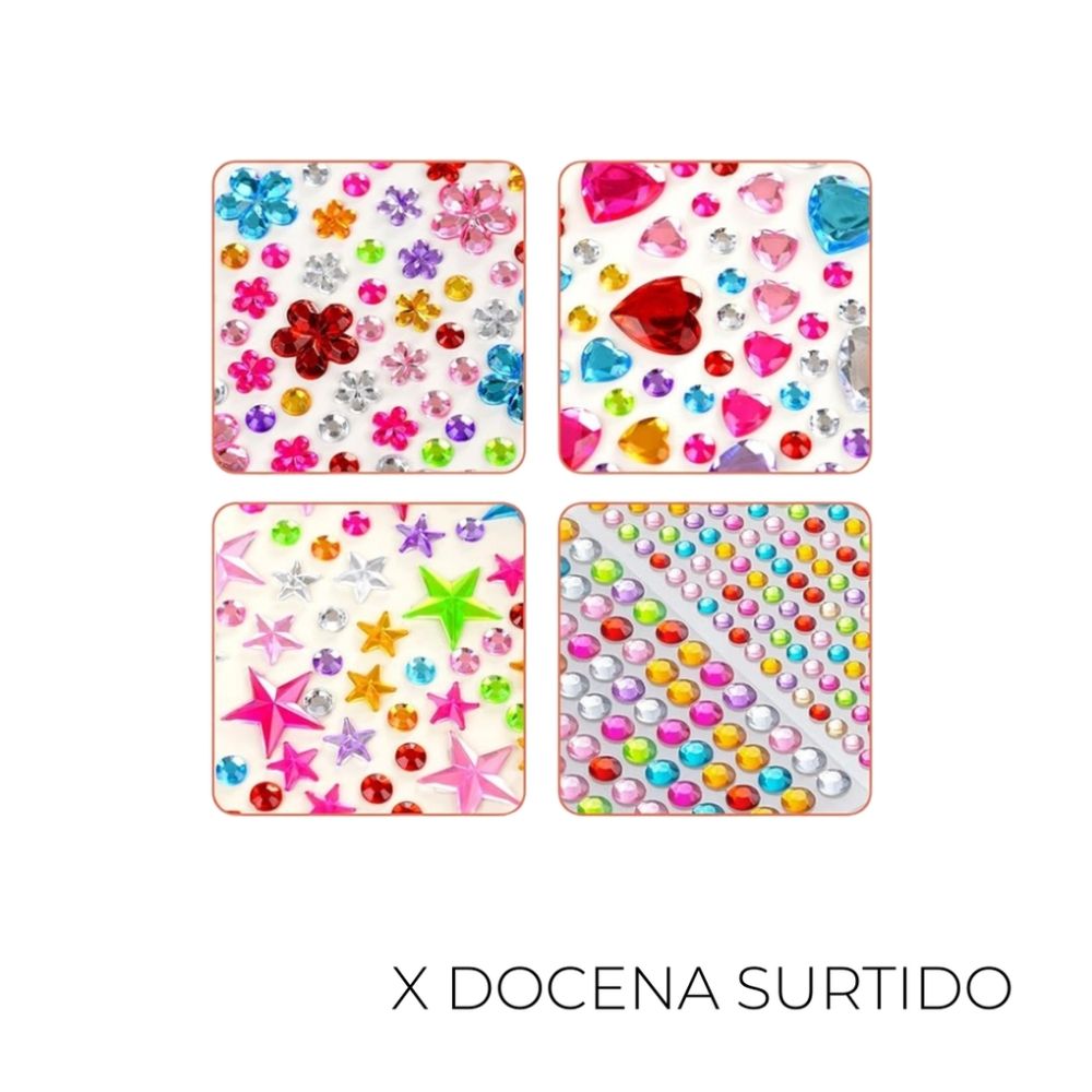 STRASS CORPORAL GEMAS EN 3D MULTIUSO (X12 UNIDADES)