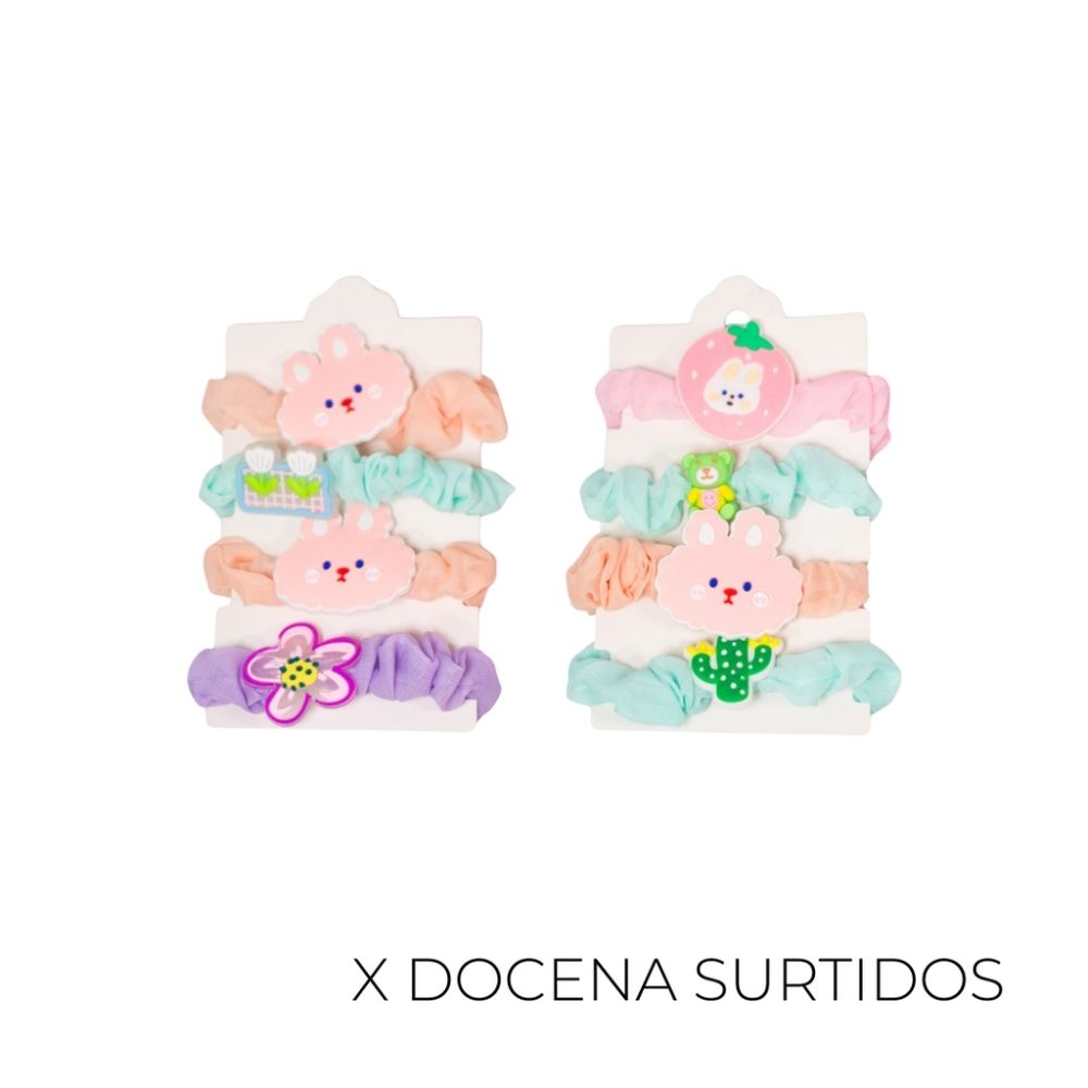SET COLERO CON APLIQUE 4 UNIDADES (X12 SETS)