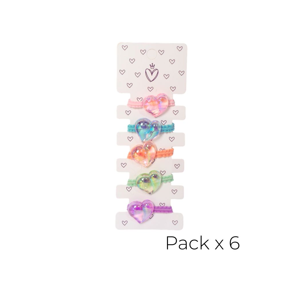 SET COLITAS CON APLIQUES COLORES (X6 SETS)