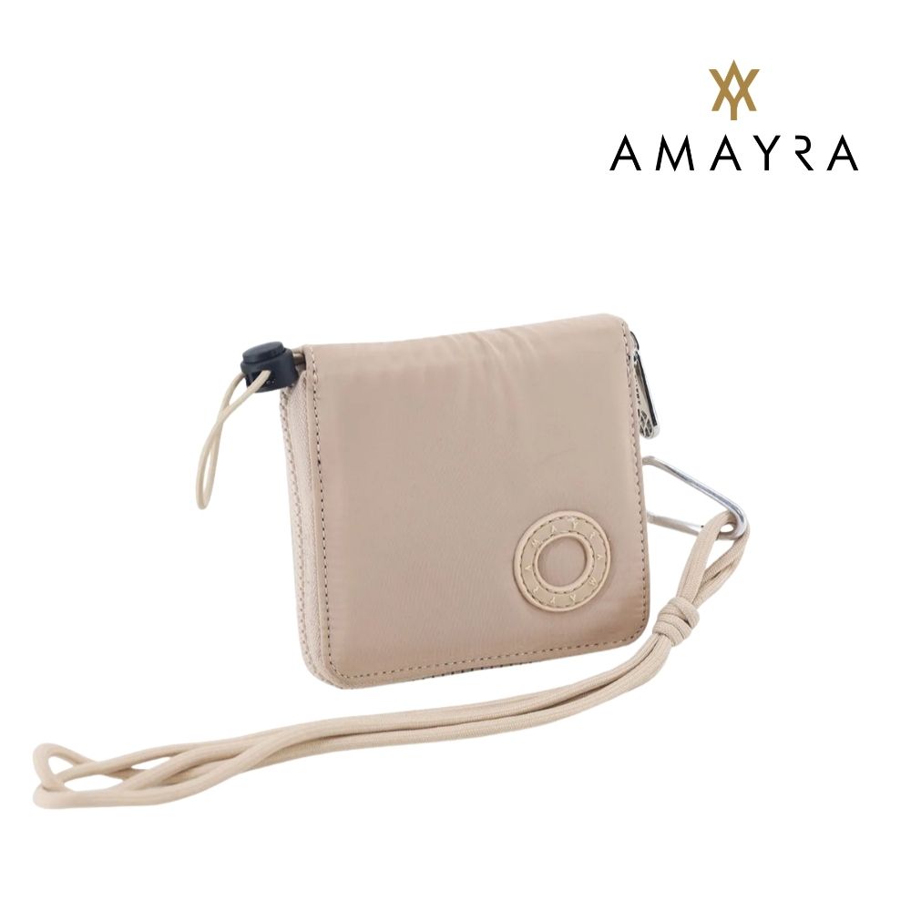 BILLETERA CON CORREA Y CORDON AJUSTABLE TELA AMAYRA