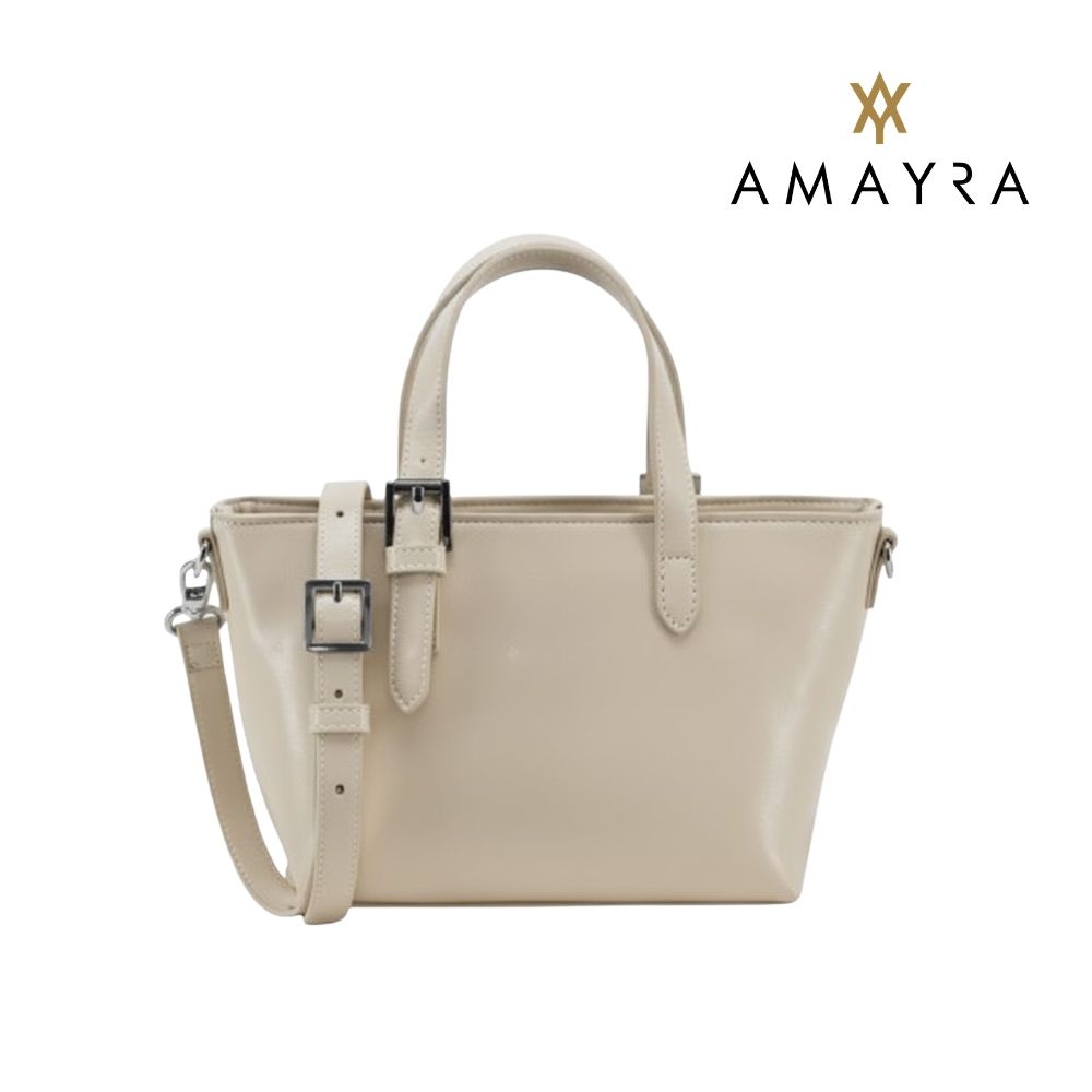 CARTERA MINI BAG SIMIL CUERO LISA CON HEBILLA AMAYRA