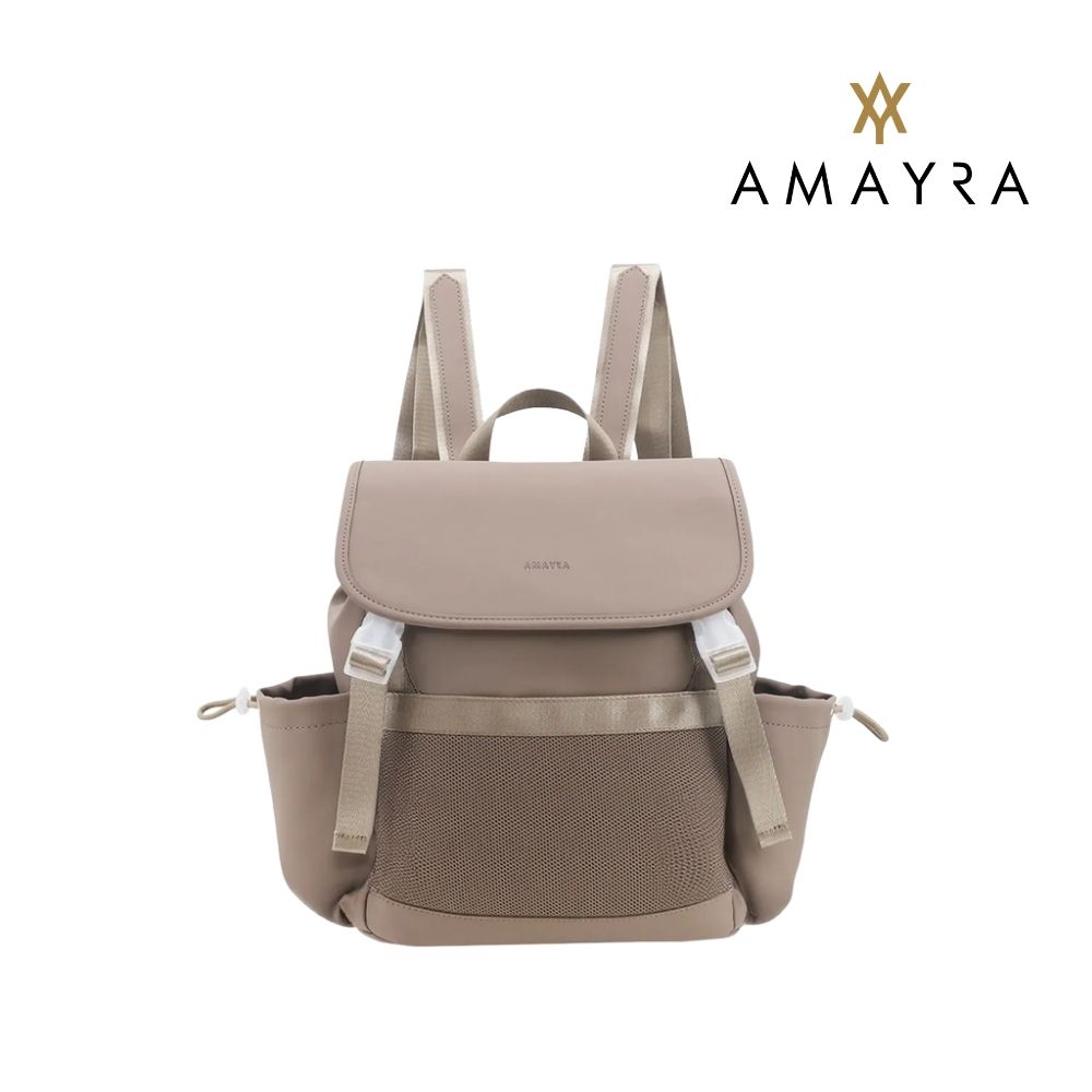 MOCHILA CON SOLAPA Y BOLSILLO FRONTAL AMAYRA